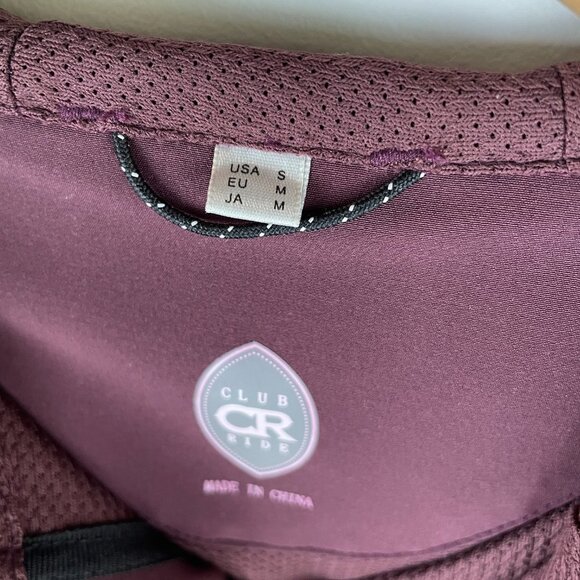 CLUB RIDE Womens Lightwgt. Zip Front Cycling / Biking Maroon Jacket Small - Picture 5 of 6